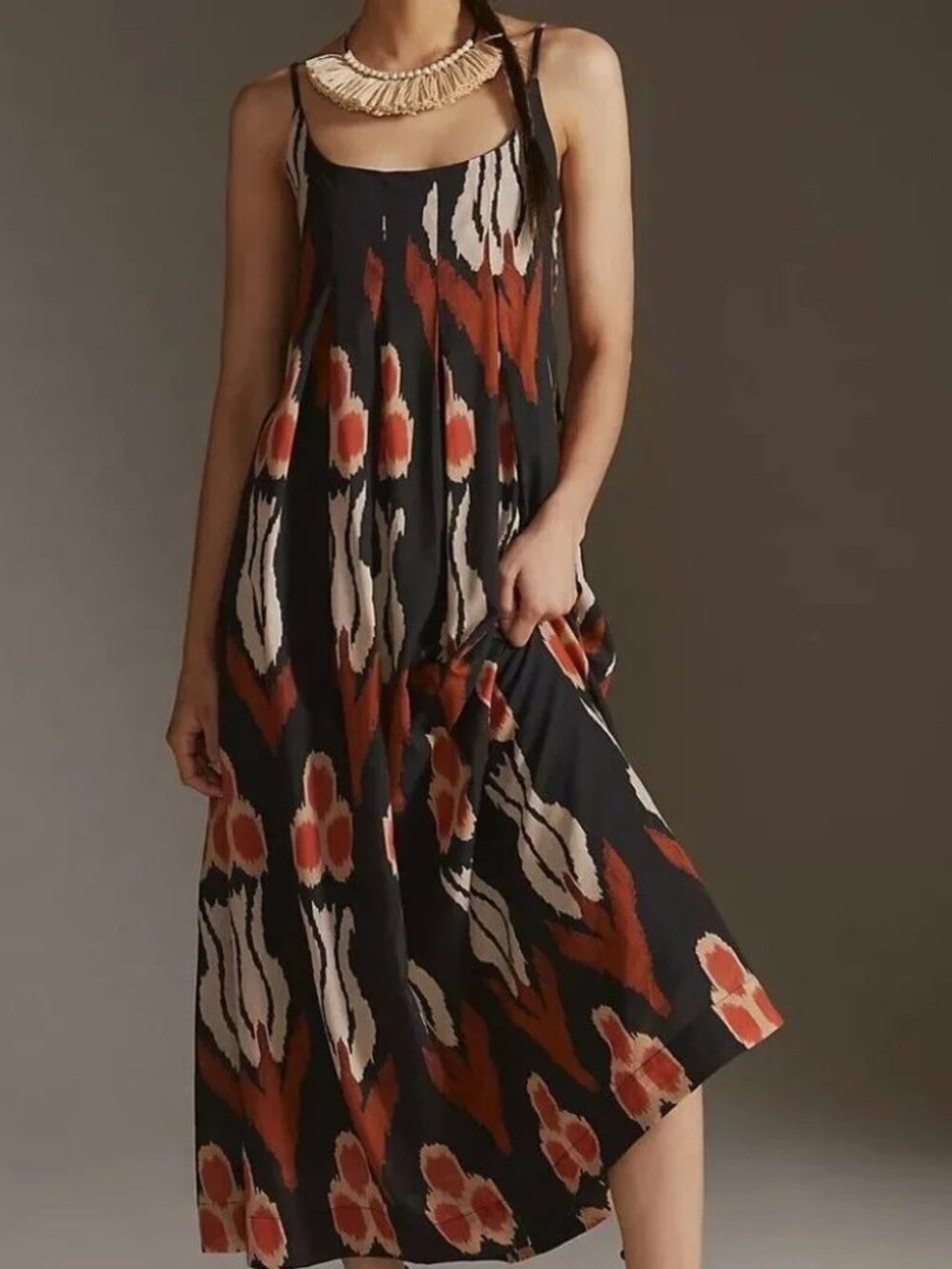 Anthropologie Nikki Pleated Maxi Dress Size M - Picture 9 of 10